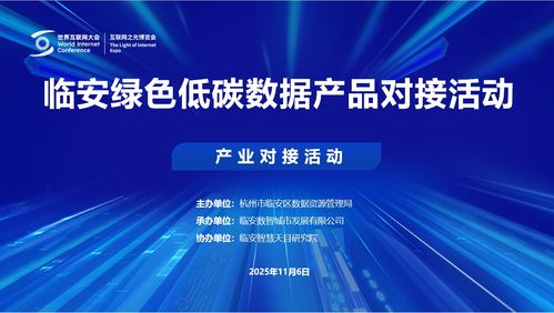 2025烏鎮(zhèn)世界互聯(lián)網(wǎng)大會(huì)臨安綠色低碳數(shù)據(jù)產(chǎn)品對(duì)接活動(dòng)成功舉行，互聯(lián)網(wǎng)數(shù)據(jù)服務(wù)邁向新篇章